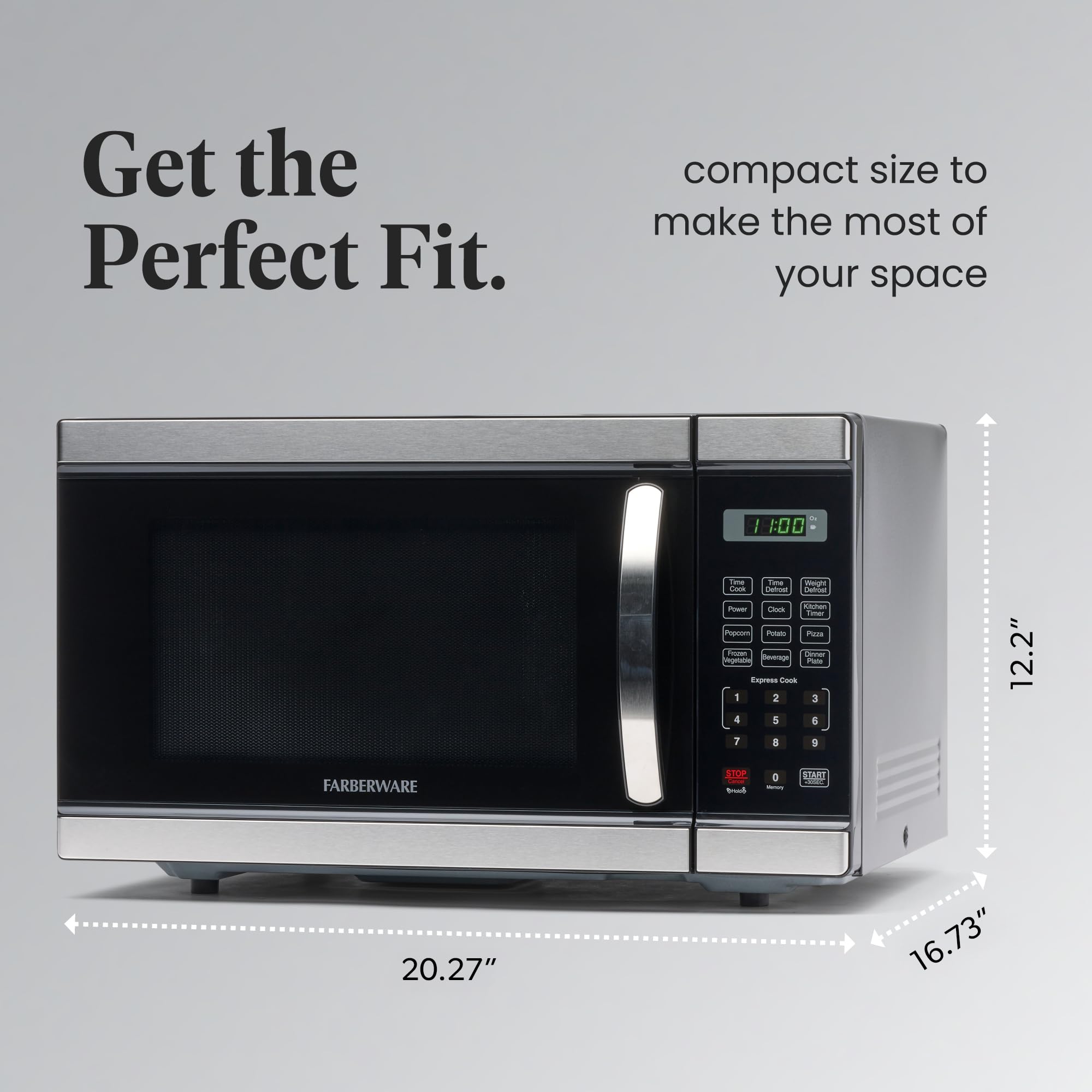 Farberware カウンタートップ電子レンジ　開封未使用品 Amazon | Farberware カウンタートップ 電子レンジ 1000ワット 1.1立方